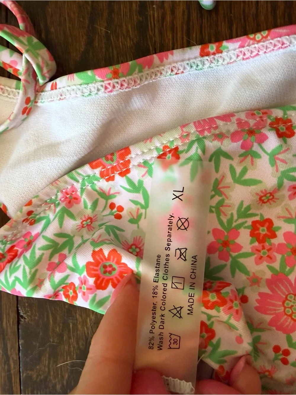 Pink Floral Girls' Tie Bikini Set
